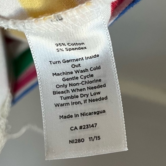 Talbots • Rainbow Multi Colored Stripe Tank Top - Picture 4 of 5